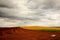 Plowed field after a rain storm