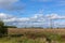 Plowed field and uncultivated land nearby. Agriculture