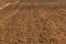 Plowed land ready for sowing season of agricultural crops