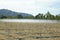 Plowed soil in vegetable plots With sprinkler systems and water pipes