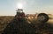 Plowing of stubble field