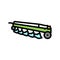 plows farm equipment color icon vector illustration