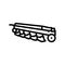 plows farm equipment line icon vector illustration