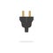 Plug color thin line icon.Vector illustration