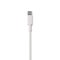 Plug end of white pin charger cable in realistic style