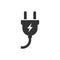 The plug icon. Electric symbol. Flat