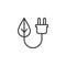 Plug Leaf outline icon