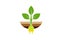 Plug Planet Leaf Dirt Logo Symbol Design Illustration