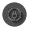 Plug vector icon in line style. Power wire cable