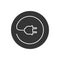 Plug vector line icon, electric symbol. Simple, flat design for web or mobile app