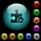 Plugin statistics icons in color illuminated glass buttons