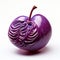 Plum Algorithmic Art On White Background