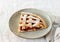 Plum apple pie. Cooking. Recipes. Vegetarian food