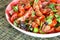 Plum Baby Tomato Salad With Basil Gingham Plate