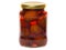 Plum compote in a glass jar
