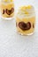 Plum Dessert Trifle in two Glasses