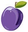 Plum icon. Purple fruit icon. Sweet food