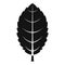 Plum leaf icon, simple style