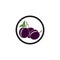 Plum logo vector icon design