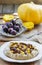 Plum and pumpkin galette