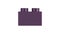 Plum Purple Lego Block Isolated on a White Background.
