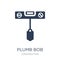 Plumb bob icon. Trendy flat vector Plumb bob icon on white background from Construction collection
