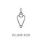 Plumb bob linear icon. Modern outline Plumb bob logo concept on