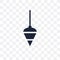 Plumb bob transparent icon. Plumb bob symbol design from Construction collection.