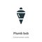 Plumb bob vector icon on white background. Flat vector plumb bob icon symbol sign from modern construction collection for mobile