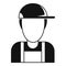 Plumber avatar icon, simple style