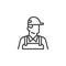 Plumber avatar line icon