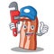 Plumber bacon mascot cartoon style