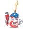 Plumber electric guitar isolated with the mascot
