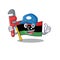 Plumber flag libya clings to mascot wall