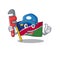 Plumber flag namibia isolated the in character