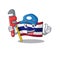 Plumber flag thailand cartoon is hoisted on character pole
