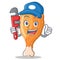 Plumber fried chicken character cartoon