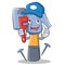 Plumber hammer character cartoon emoticon