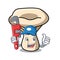 Plumber milk mushroom mascot cartoon