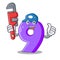 Plumber paper cut number Nine letter mascot