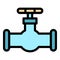Plumber pipe icon color outline vector