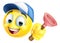 Plumber Plunger Handyman Emoticon Emoji Icon