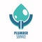 Plumber service isolated icon, plumbing repair works
