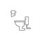 Plumber, toilet icon. Element of plumber icon. Thin line icon for website design and development, app development. Premium icon