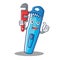 Plumber trimmer mascot cartoon style