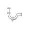 Plumber, water pipe, broken icon. Element of plumber icon. Thin line icon for website design and development, app development.