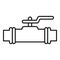 Plumber water tap icon, outline style