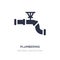 plumbering icon on white background. Simple element illustration from Other concept