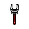 plumbers wrench tool color icon vector illustration