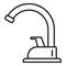 Plumbing faucet icon, outline style